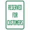 Signmission Reserved For Customers, Heavy-Gauge Aluminum Rust Proof Parking Sign, 12" x 18", A-1218-24804 A-1218-24804 - alternate 1